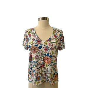 Loft Vintage Soft Womens Tee Size Medium Multi Color